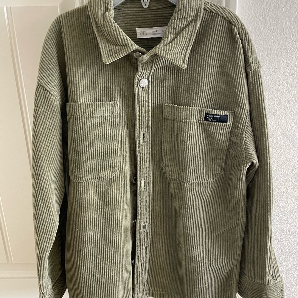 ZARA boys, 8T, corduroy shacket